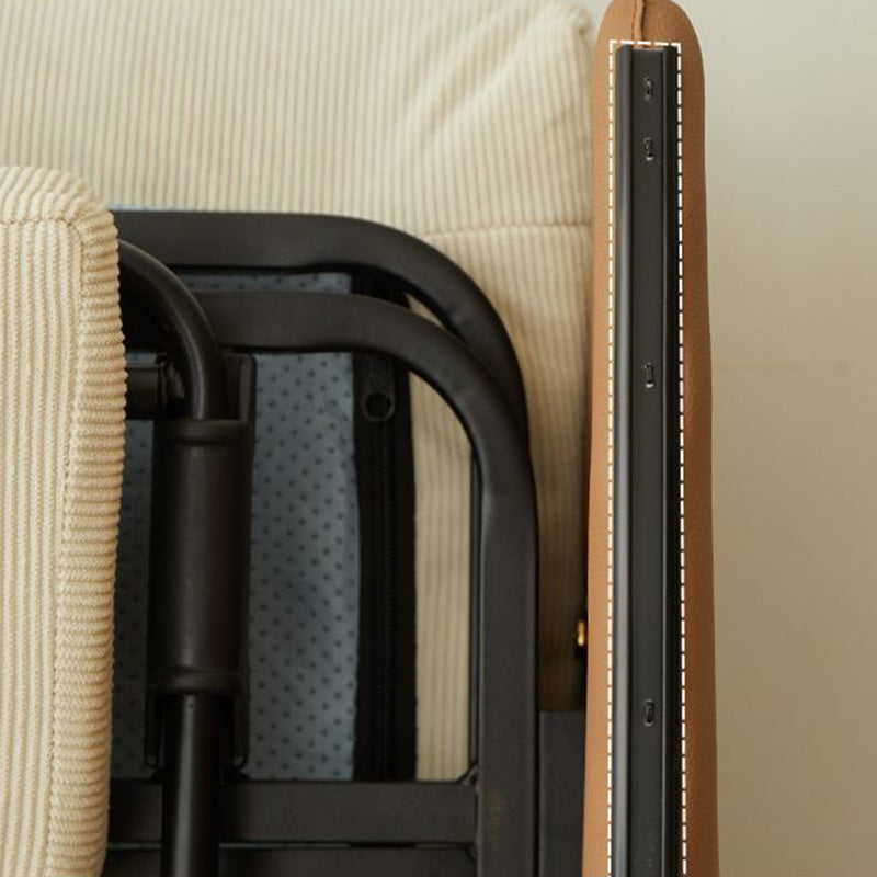 Nordic Tech Fabric Corduroy Steel Curved Rocking Accent Chair