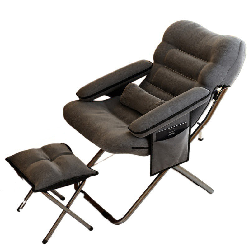Scandinavian Iron Upholstered Foldable Recliner Backrest Armrest