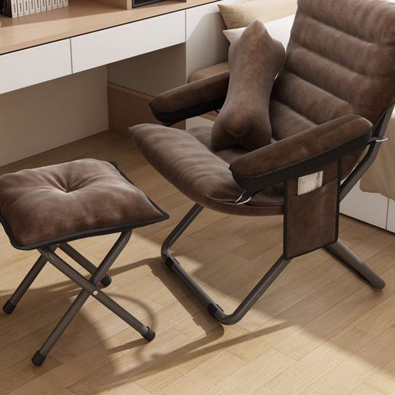 Scandinavian Iron Upholstered Foldable Recliner Backrest Armrest