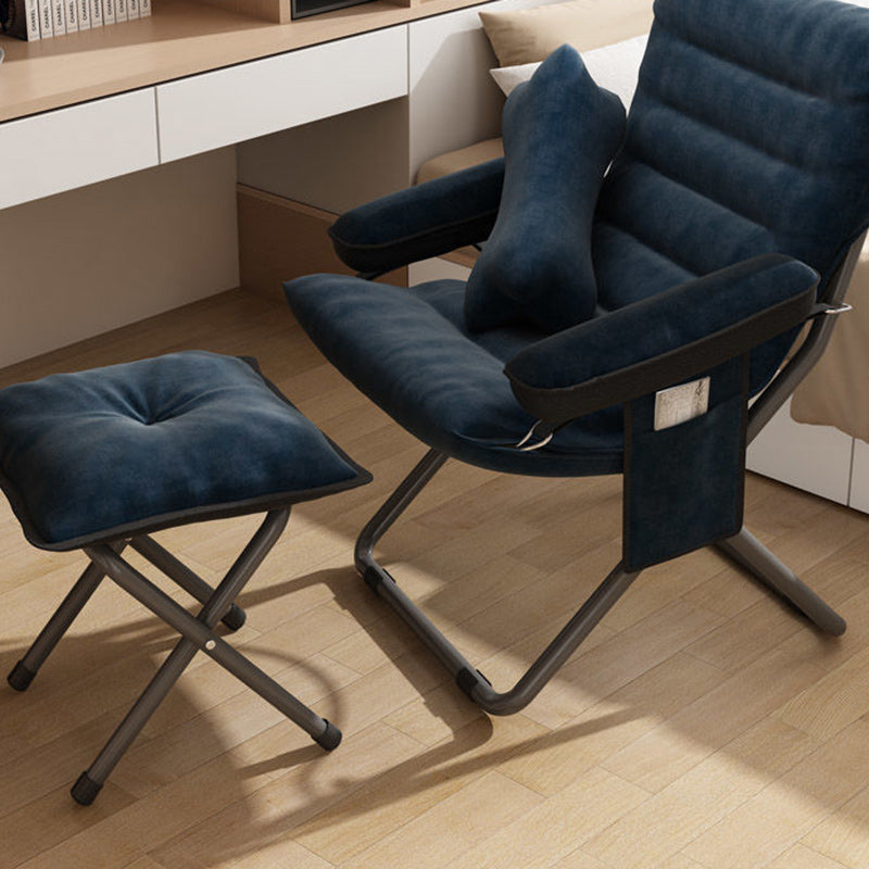 Scandinavian Iron Upholstered Foldable Recliner Backrest Armrest