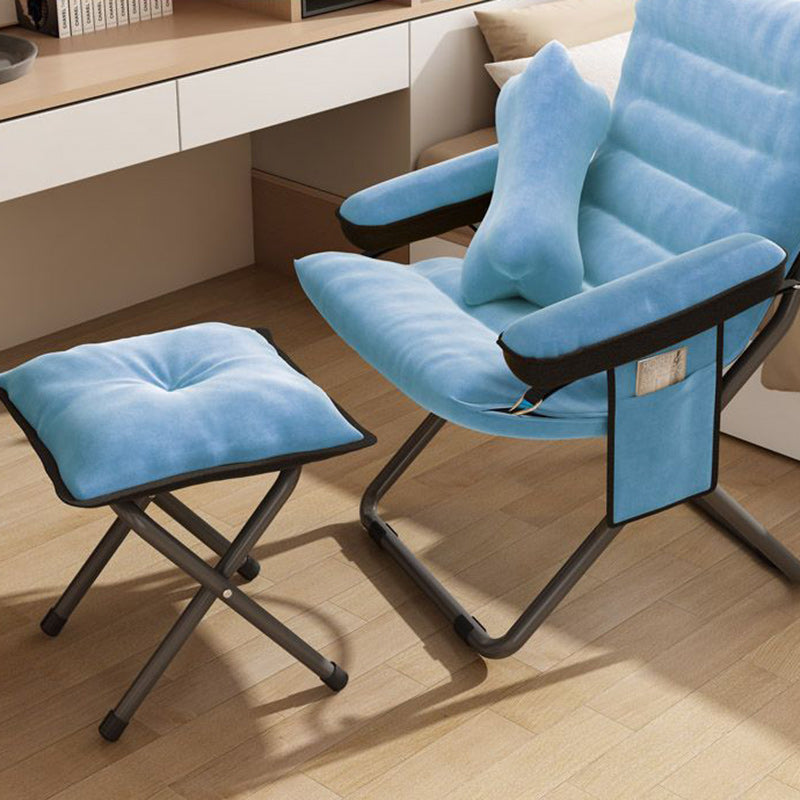 Scandinavian Iron Upholstered Foldable Recliner Backrest Armrest