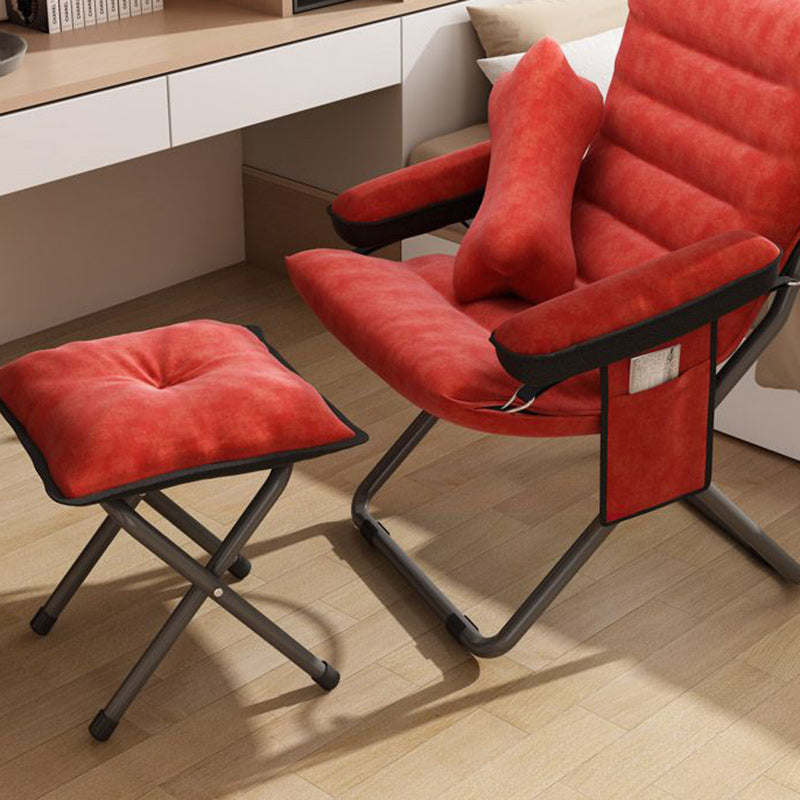 Scandinavian Iron Upholstered Foldable Recliner Backrest Armrest