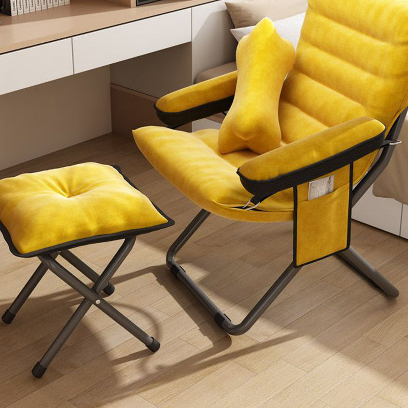 Scandinavian Iron Upholstered Foldable Recliner Backrest Armrest