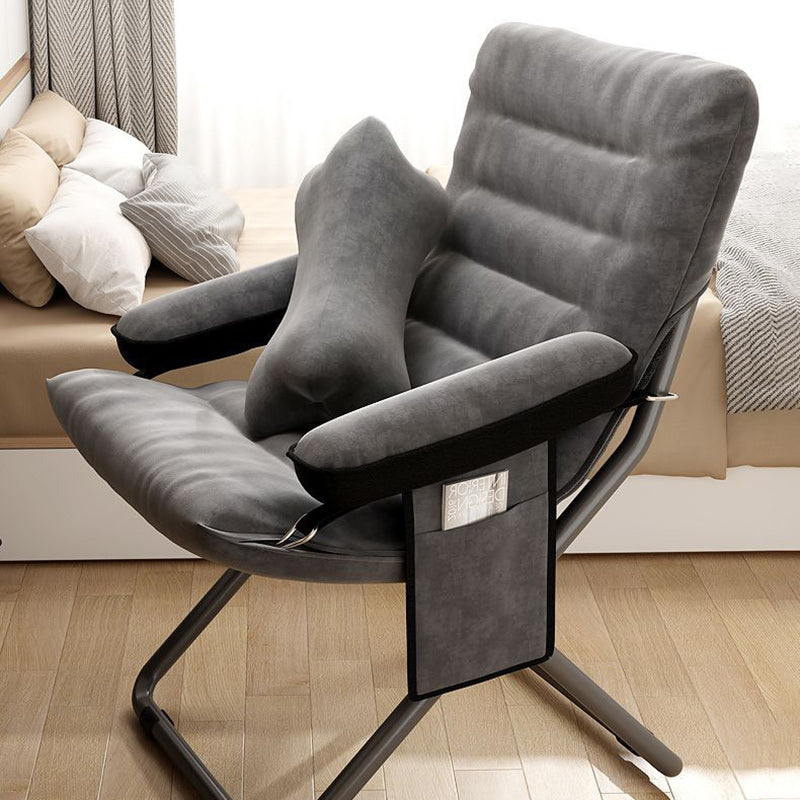 Scandinavian Iron Upholstered Foldable Recliner Backrest Armrest