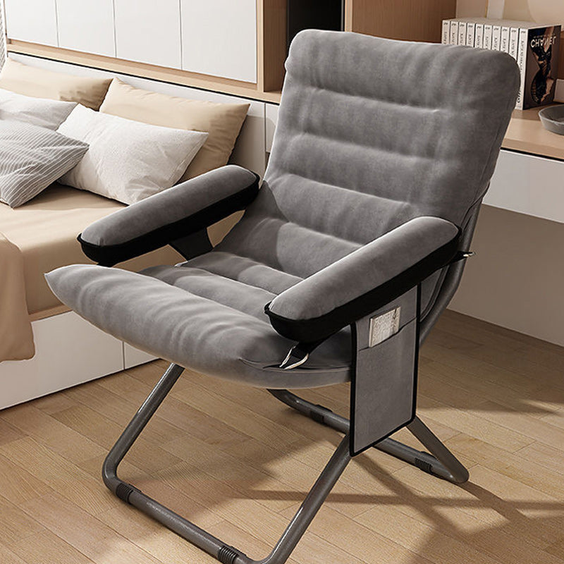 Scandinavian Iron Upholstered Foldable Recliner Backrest Armrest