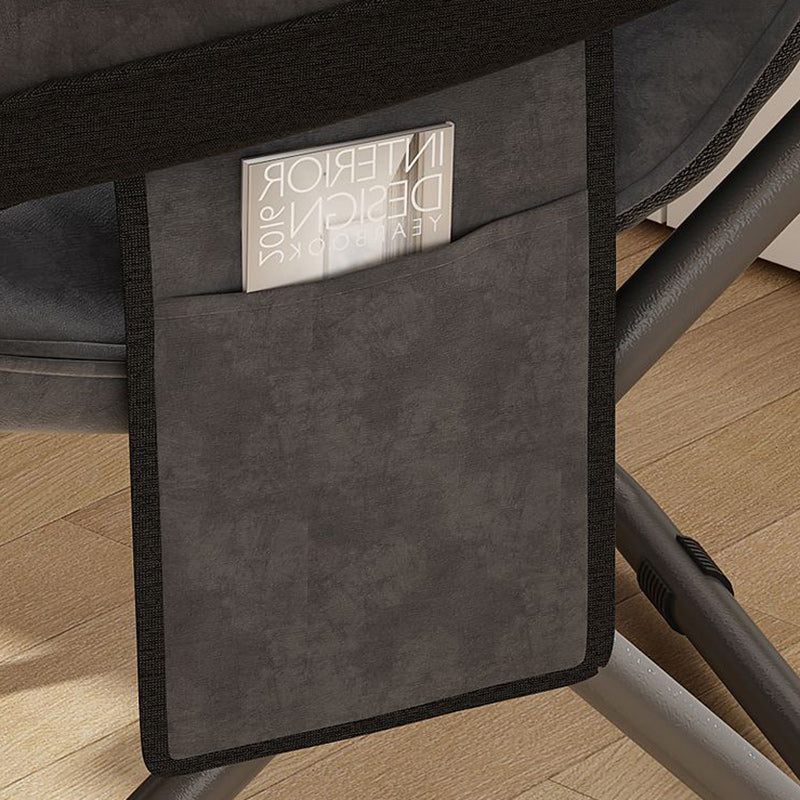 Scandinavian Iron Upholstered Foldable Recliner Backrest Armrest