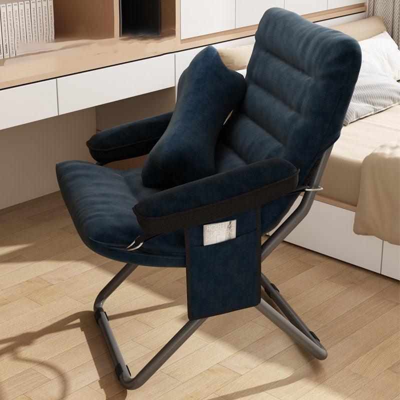 Scandinavian Iron Upholstered Foldable Recliner Backrest Armrest