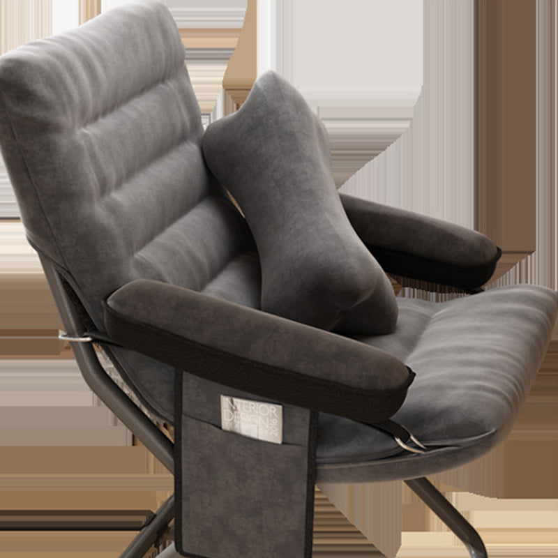 Scandinavian Iron Upholstered Foldable Recliner Backrest Armrest