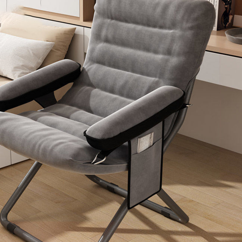 Scandinavian Iron Upholstered Foldable Recliner Backrest Armrest