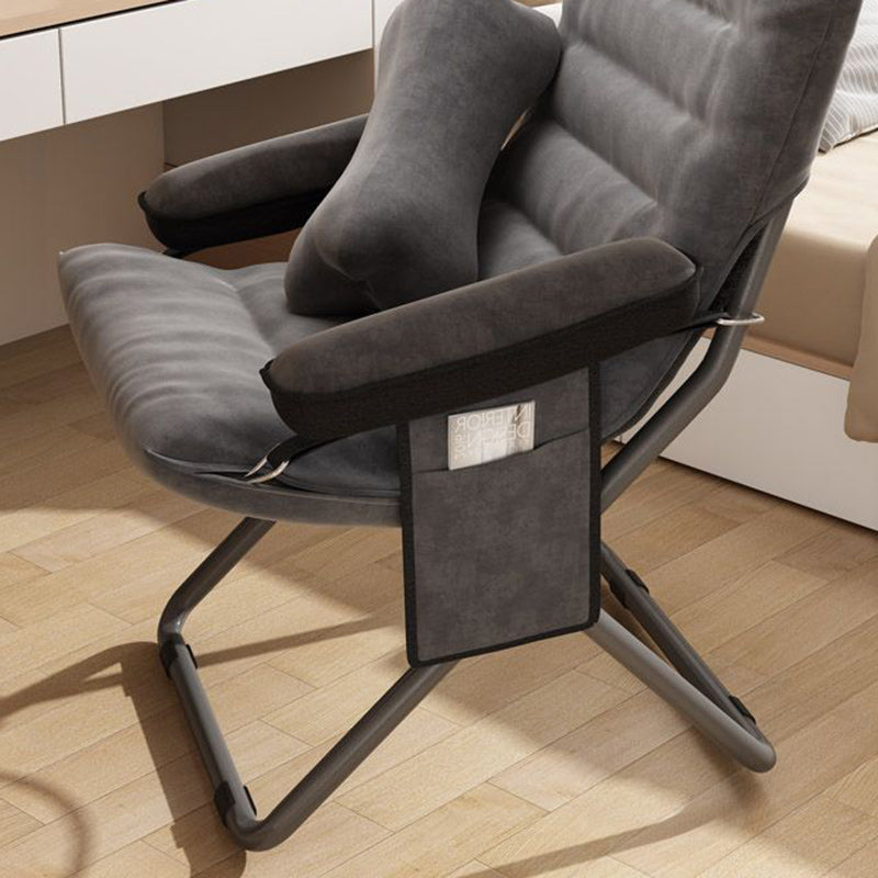 Scandinavian Iron Upholstered Foldable Recliner Backrest Armrest