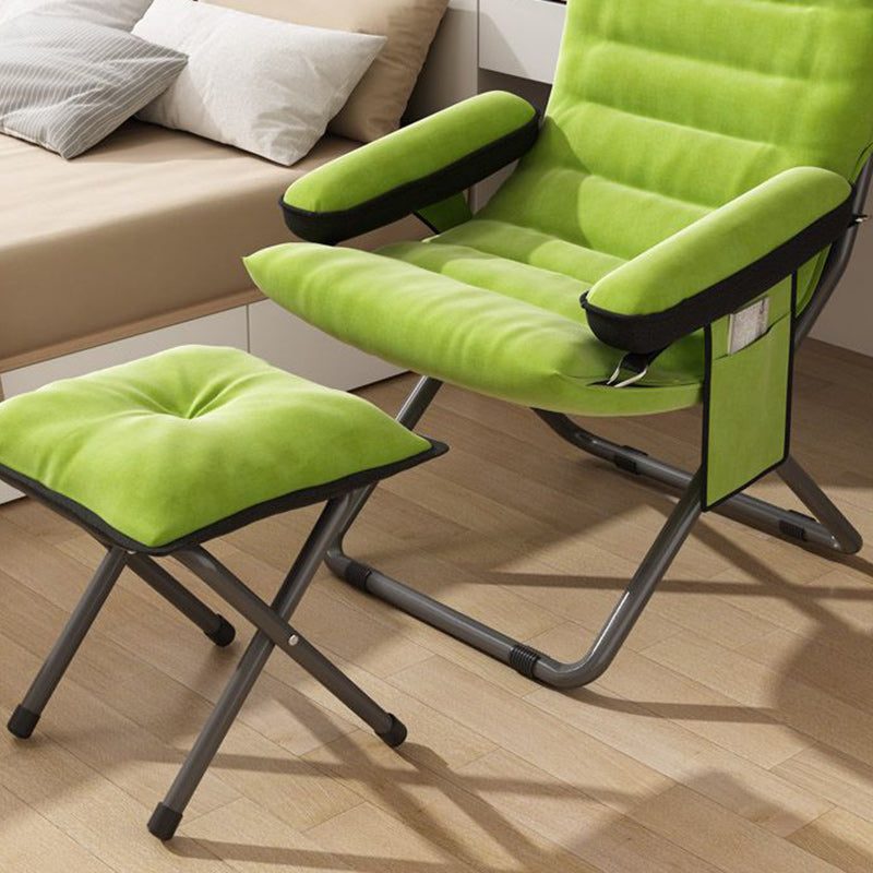 Scandinavian Iron Upholstered Foldable Recliner Backrest Armrest