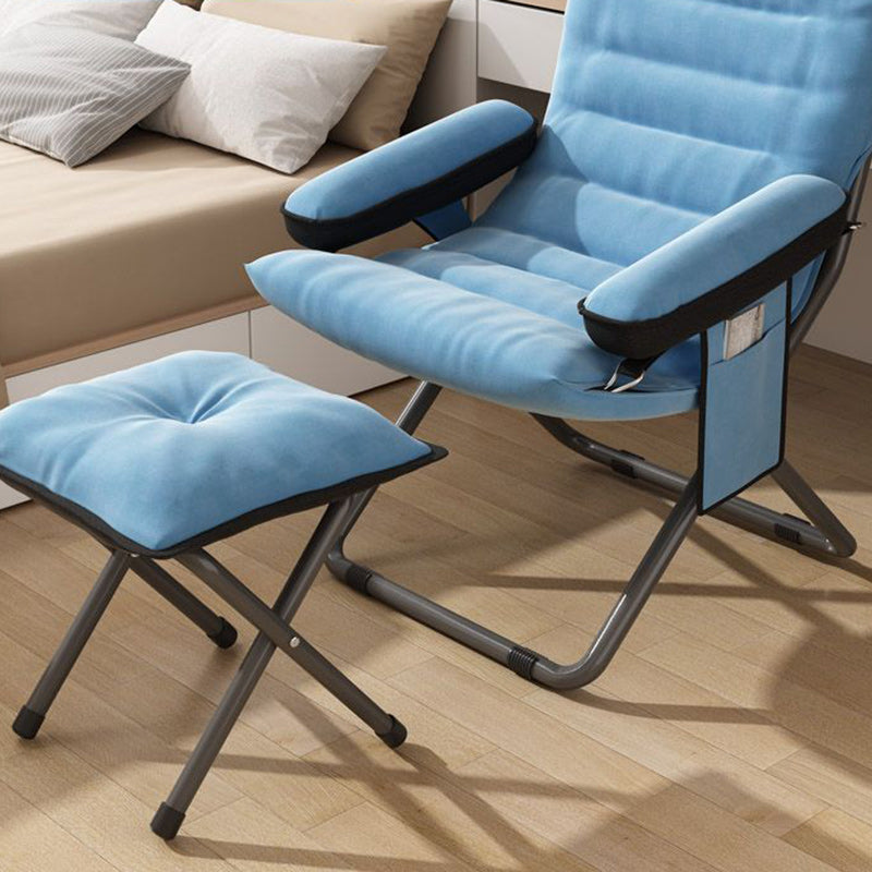 Scandinavian Iron Upholstered Foldable Recliner Backrest Armrest