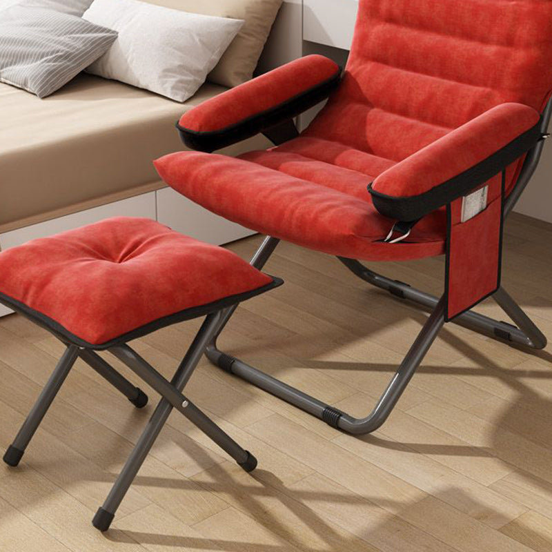 Scandinavian Iron Upholstered Foldable Recliner Backrest Armrest