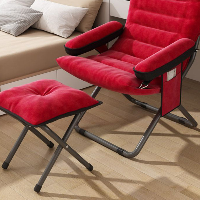 Scandinavian Iron Upholstered Foldable Recliner Backrest Armrest
