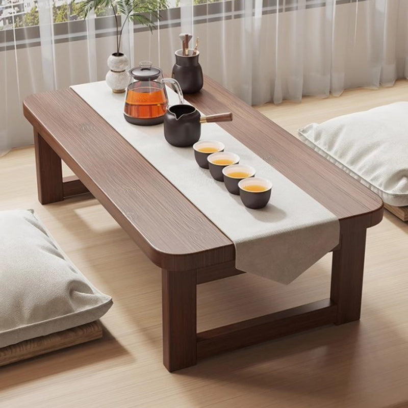 Japanese Fiberboard Rounded Rectangular Folding End Table 1-Tier