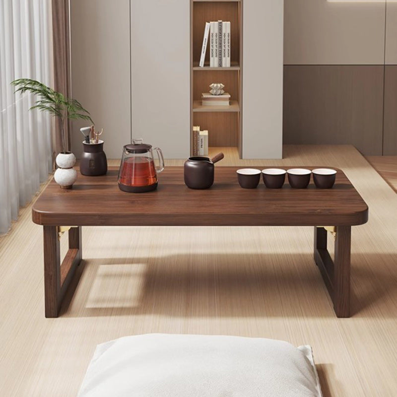 Japanese Fiberboard Rounded Rectangular Folding End Table 1-Tier