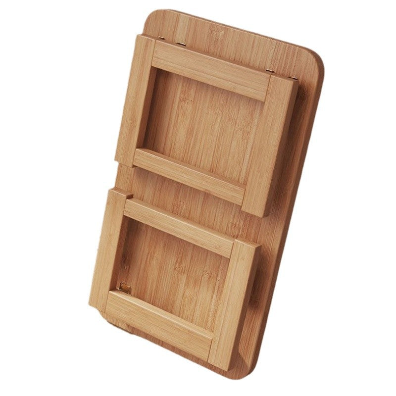 Japanese Fiberboard Rounded Rectangular Folding End Table 1-Tier