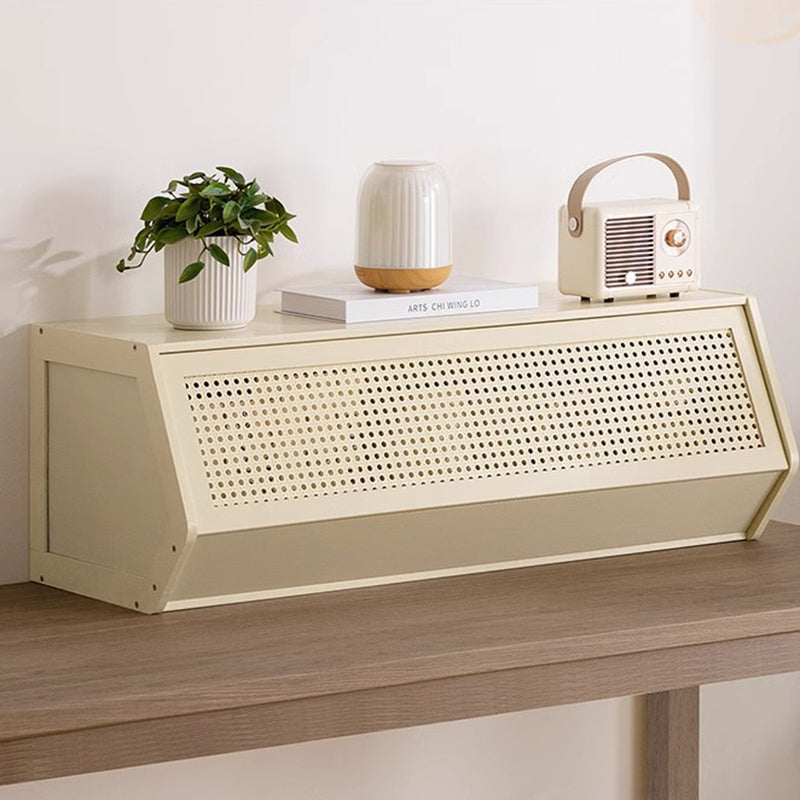 Scandinavian Bamboo Acrylic ABS Pentagon Stackable Storage Cabinet