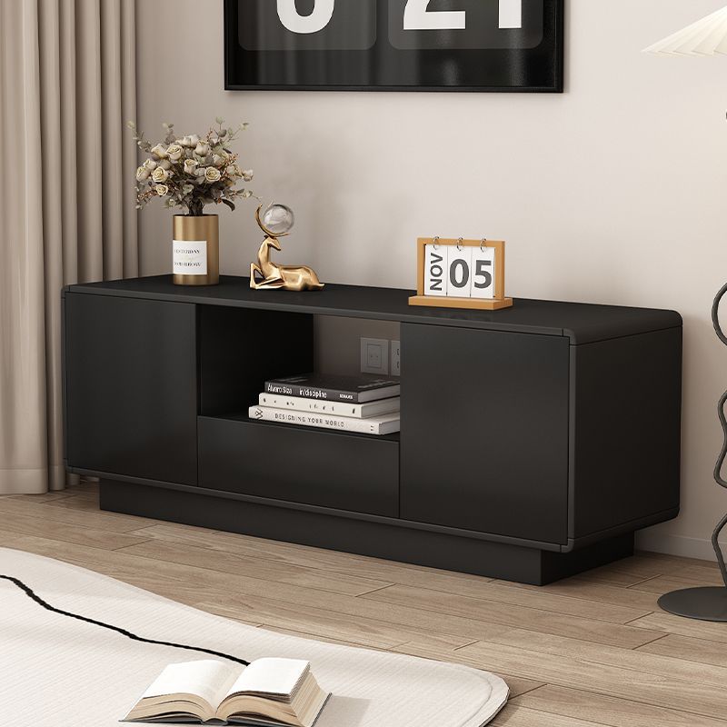 Modern Minimalist Eco Board Multi-Layer Rounded Rectangular TV Stand