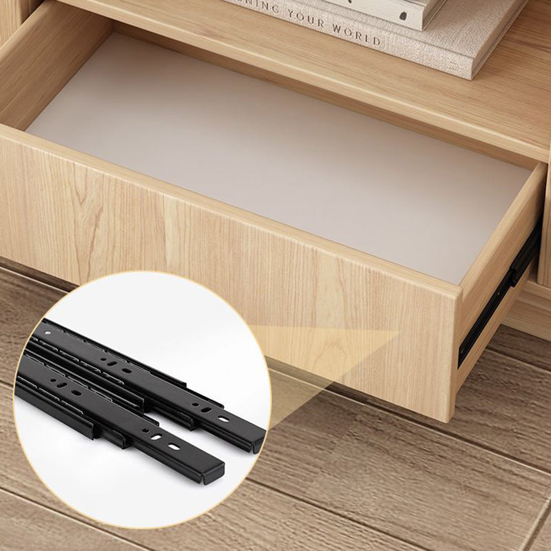 Modern Minimalist Eco Board Multi-Layer Rounded Rectangular TV Stand