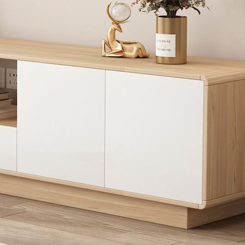 Modern Minimalist Eco Board Multi-Layer Rounded Rectangular TV Stand