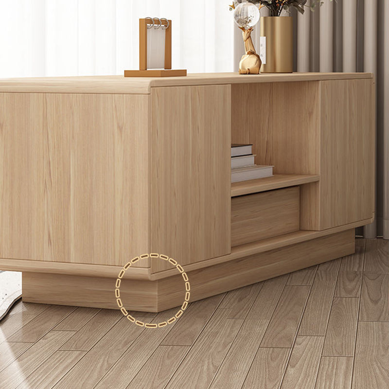 Modern Minimalist Eco Board Multi-Layer Rounded Rectangular TV Stand