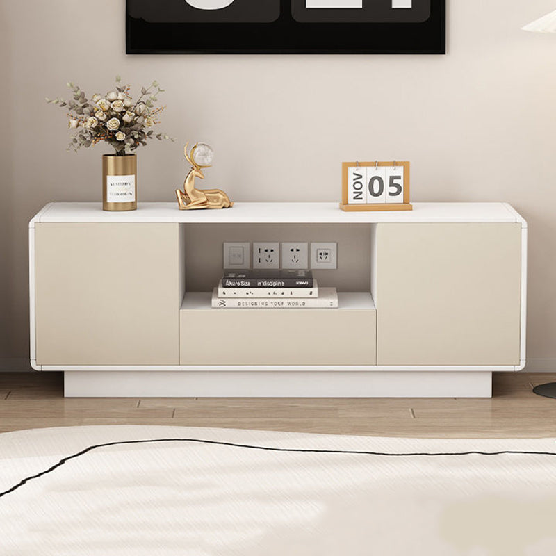 Modern Minimalist Eco Board Multi-Layer Rounded Rectangular TV Stand