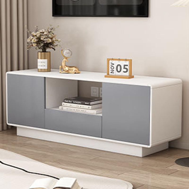 Modern Minimalist Eco Board Multi-Layer Rounded Rectangular TV Stand