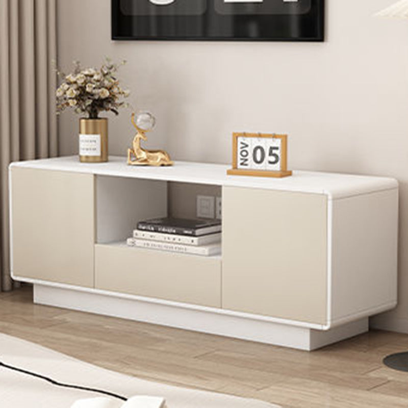 Modern Minimalist Eco Board Multi-Layer Rounded Rectangular TV Stand
