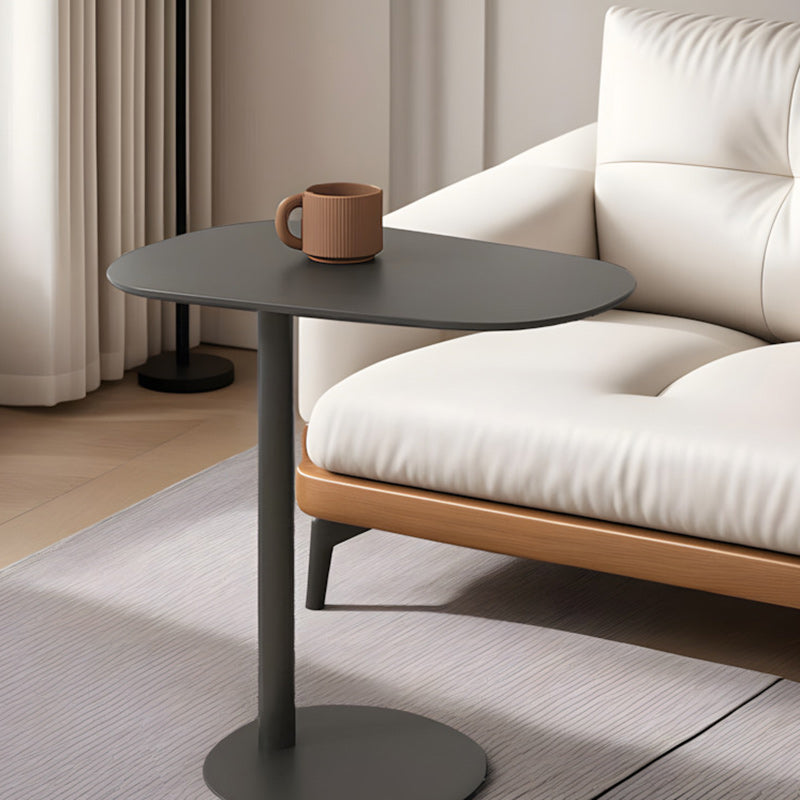 Modern Minimalist Oval Iron End Table 1-Tier For Living Room