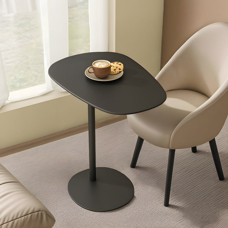 Modern Minimalist Oval Iron End Table 1-Tier For Living Room