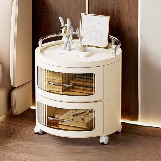 Contemporary Scandinavian Removable Round Cylinder PP ABS PET 1/2/3/4 Drawer For Living Room