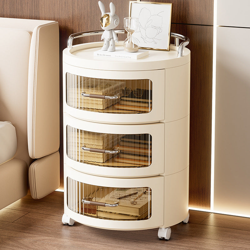 Contemporary Scandinavian Removable Round Cylinder PP ABS PET 1/2/3/4 Drawer For Living Room