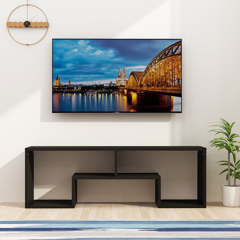 Modern Minimalist Rectangular Board TV Stand For 2-Tier For Living Room