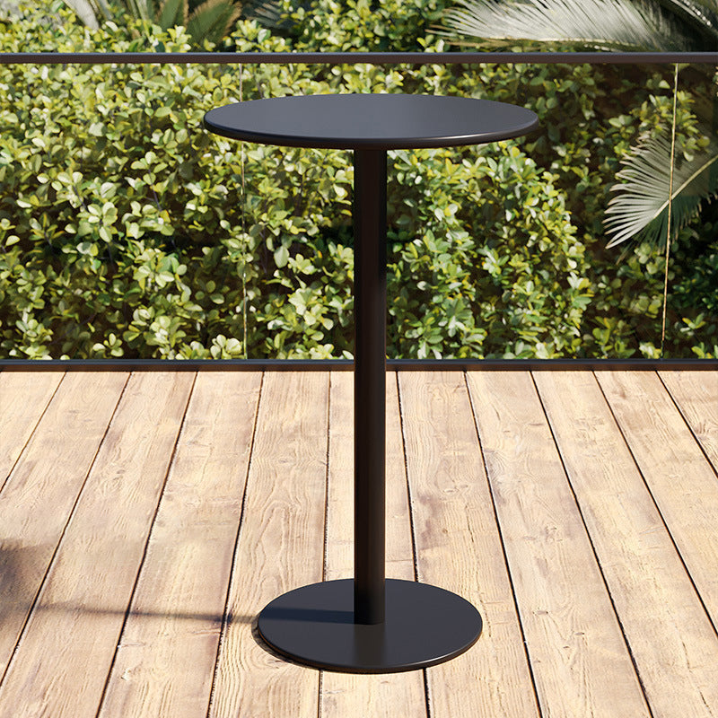 Round Iron Outdoor Bar Table