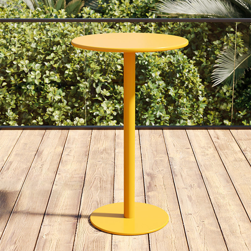 Round Iron Outdoor Bar Table