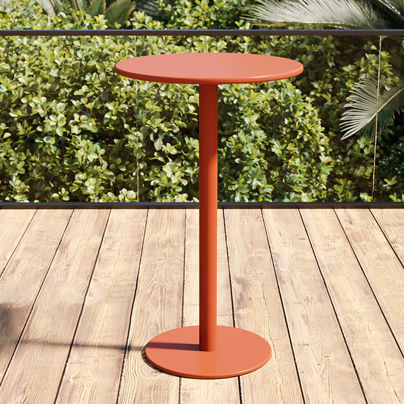 Round Iron Outdoor Bar Table