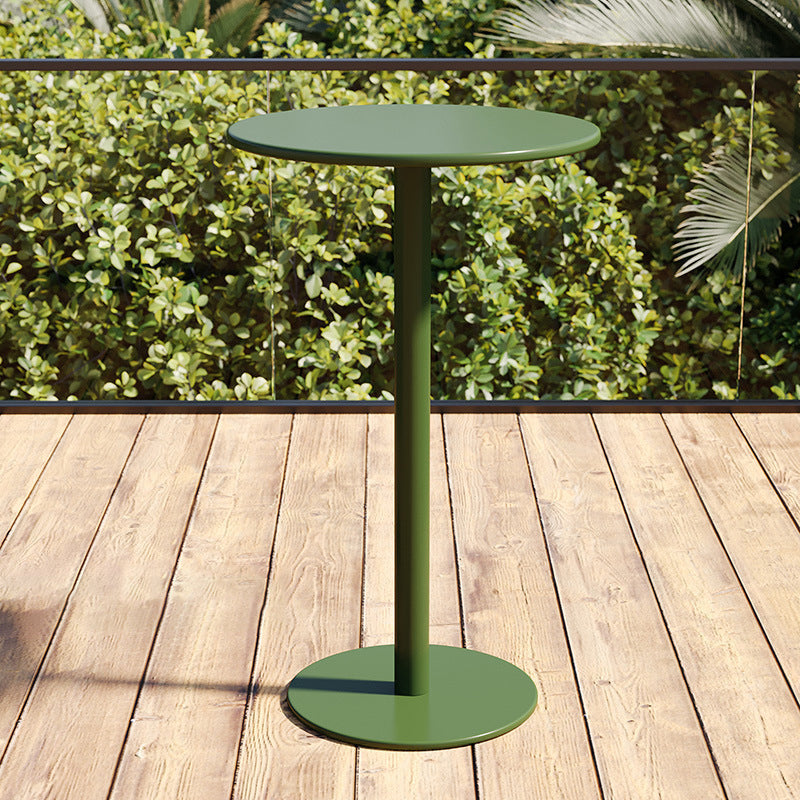 Round Iron Outdoor Bar Table