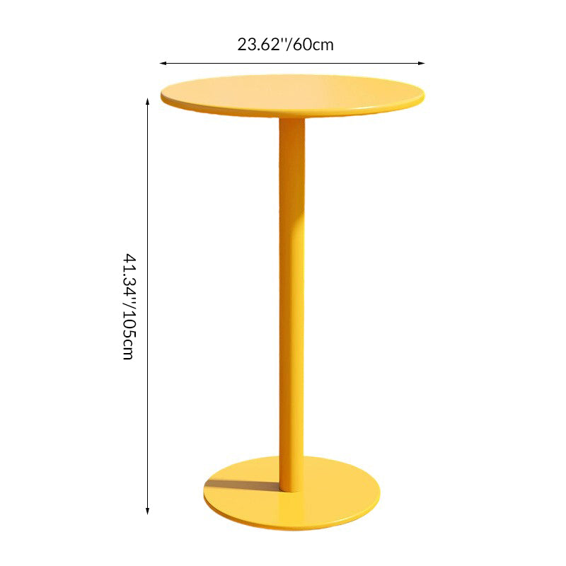 Round Iron Outdoor Bar Table