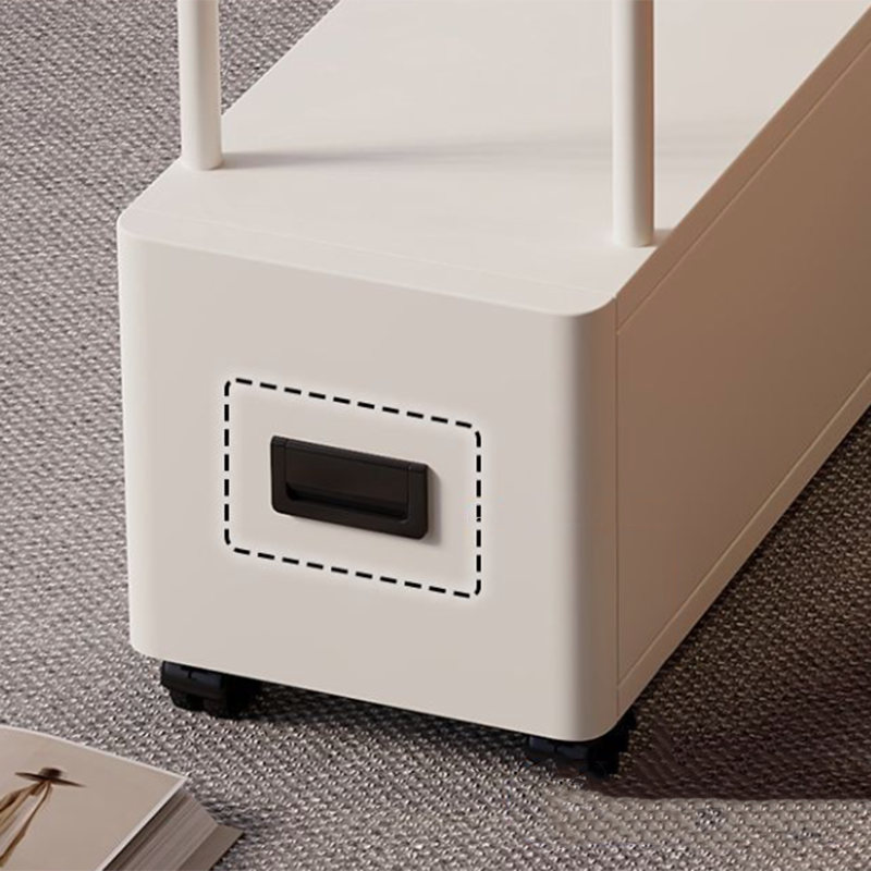 Modern Ultra-Narrow Tempered Glass Metal Particle Board End Table