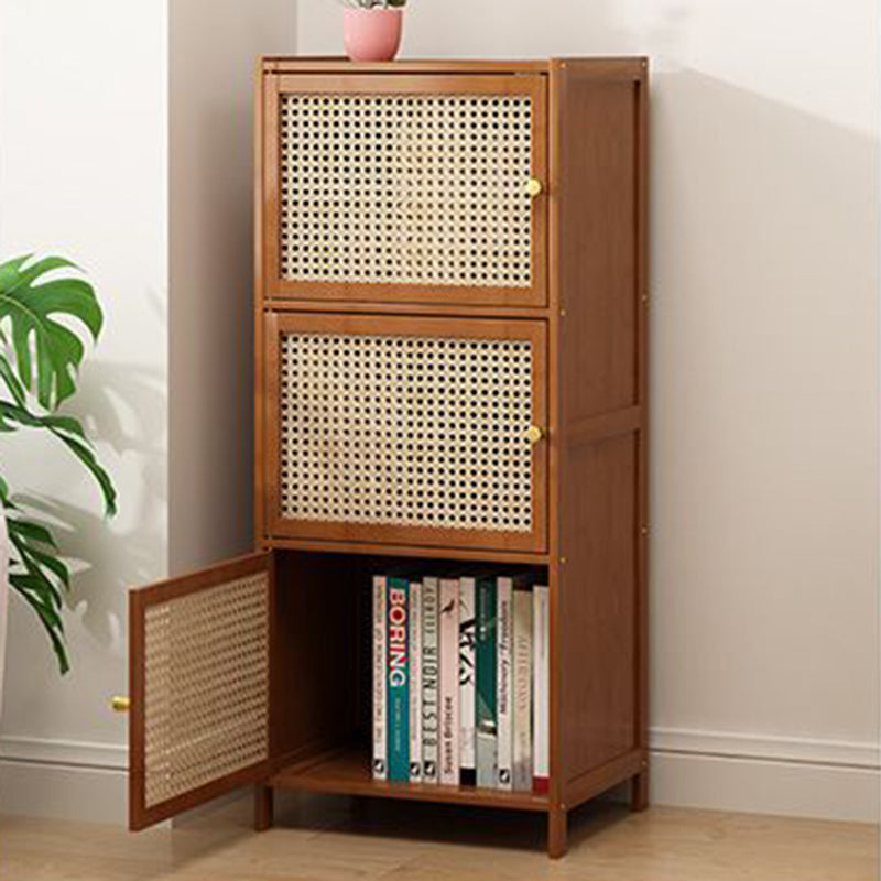 Modern Minimalist Square Bamboo MDF Plastic Rattan Weaving Storage Cabinet 2/3/4/5/6-Cabinet For Study