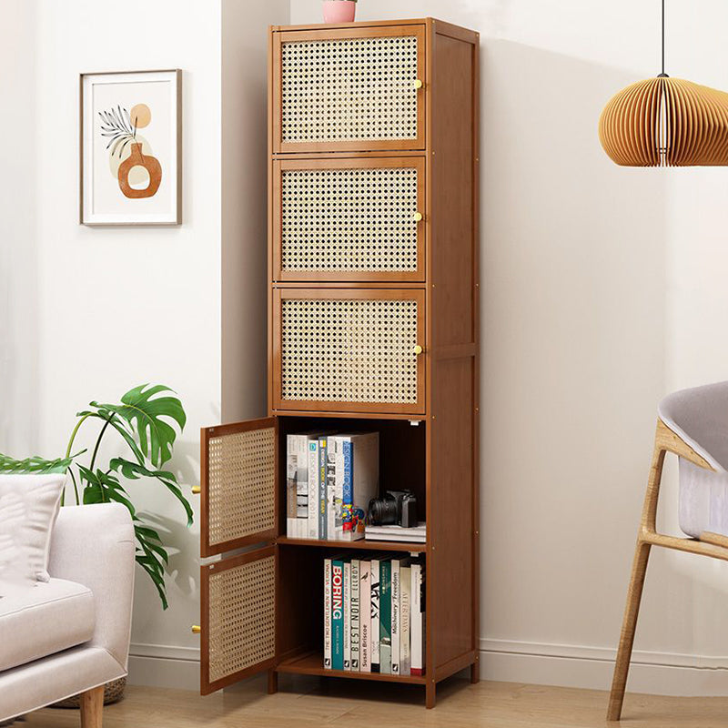 Modern Minimalist Square Bamboo MDF Plastic Rattan Weaving Storage Cabinet 2/3/4/5/6-Cabinet For Study
