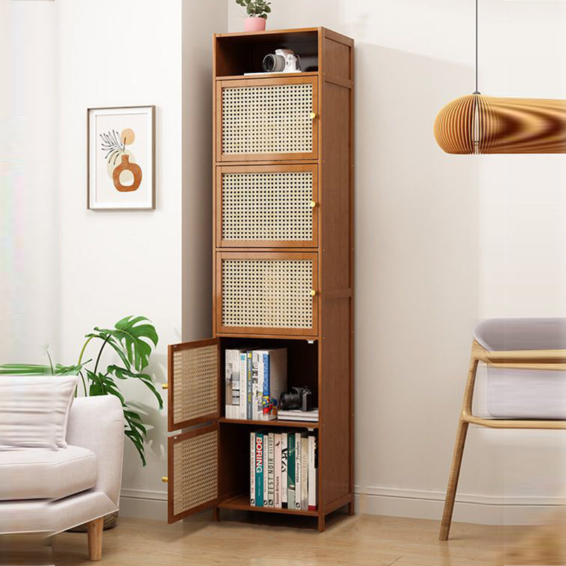 Modern Minimalist Square Bamboo MDF Plastic Rattan Weaving Storage Cabinet 2/3/4/5/6-Cabinet For Study