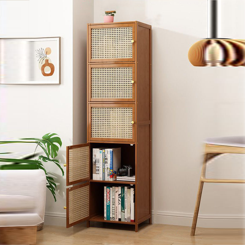 Modern Minimalist Square Bamboo MDF Plastic Rattan Weaving Storage Cabinet 2/3/4/5/6-Cabinet For Study