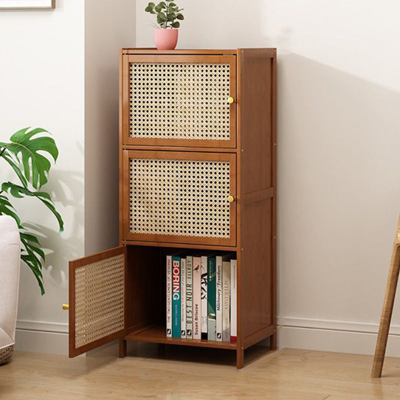 Modern Minimalist Square Bamboo MDF Plastic Rattan Weaving Storage Cabinet 2/3/4/5/6-Cabinet For Study