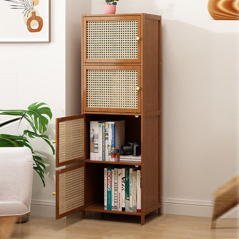 Modern Minimalist Square Bamboo MDF Plastic Rattan Weaving Storage Cabinet 2/3/4/5/6-Cabinet For Study