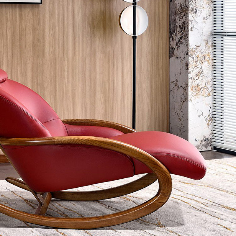 Nostalgic Vintage Recliner - Curved Design Stain & Wear-Resistant Upholstery Rocking Chair For Living Room