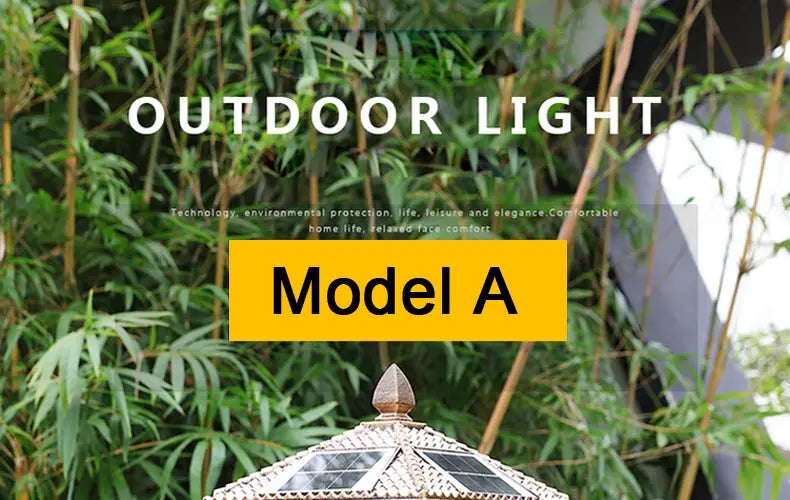 Solar LED Light Outdoor Garden Decoration Column Lamp Waterproof Street