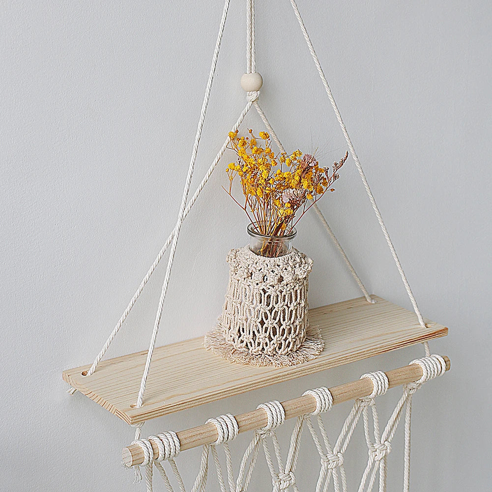 Macrame Wall Hanging Shelf