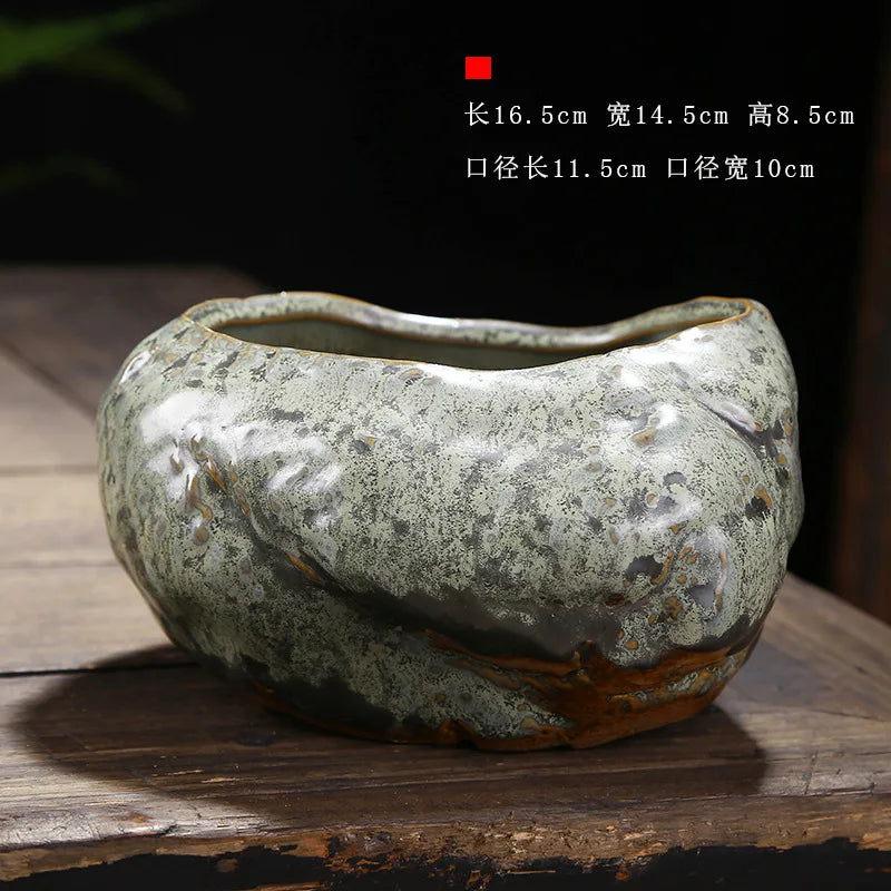 Retro Ceramic Bamboo Planter